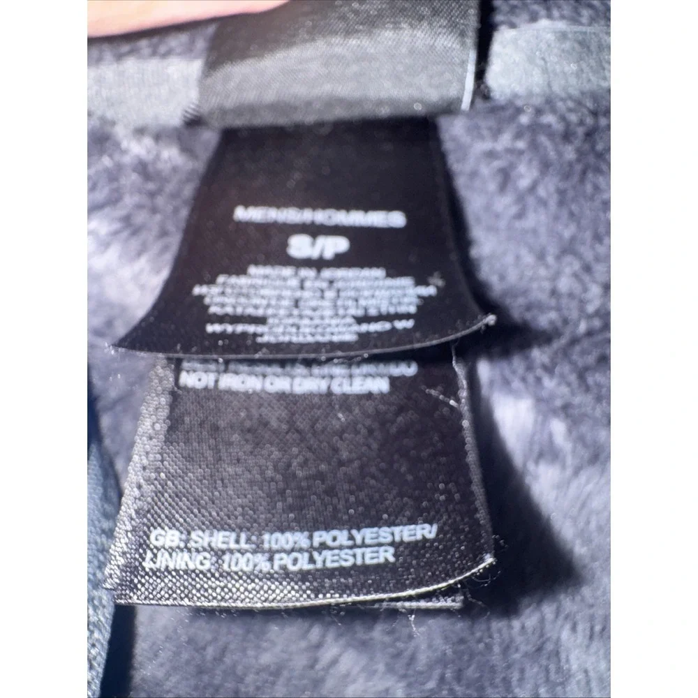 North Face Jacket Mens Small Blue Gray Soft Shell Fleece Lined Full Zip Outdoors